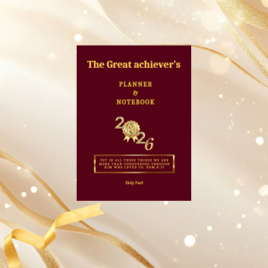 2026 Christian planner, Bible verse "Rom.8:37", Paperback red