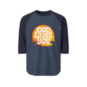 God's Love Raglan Shirt — Unisex Three-Quarter Sleeve