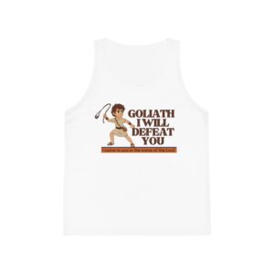 "Goliath, I will defeat you" Kid's Jersey Tank Top