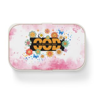 "God is at my right hand" Inspirational Meal Container (Bento Lunch Box)